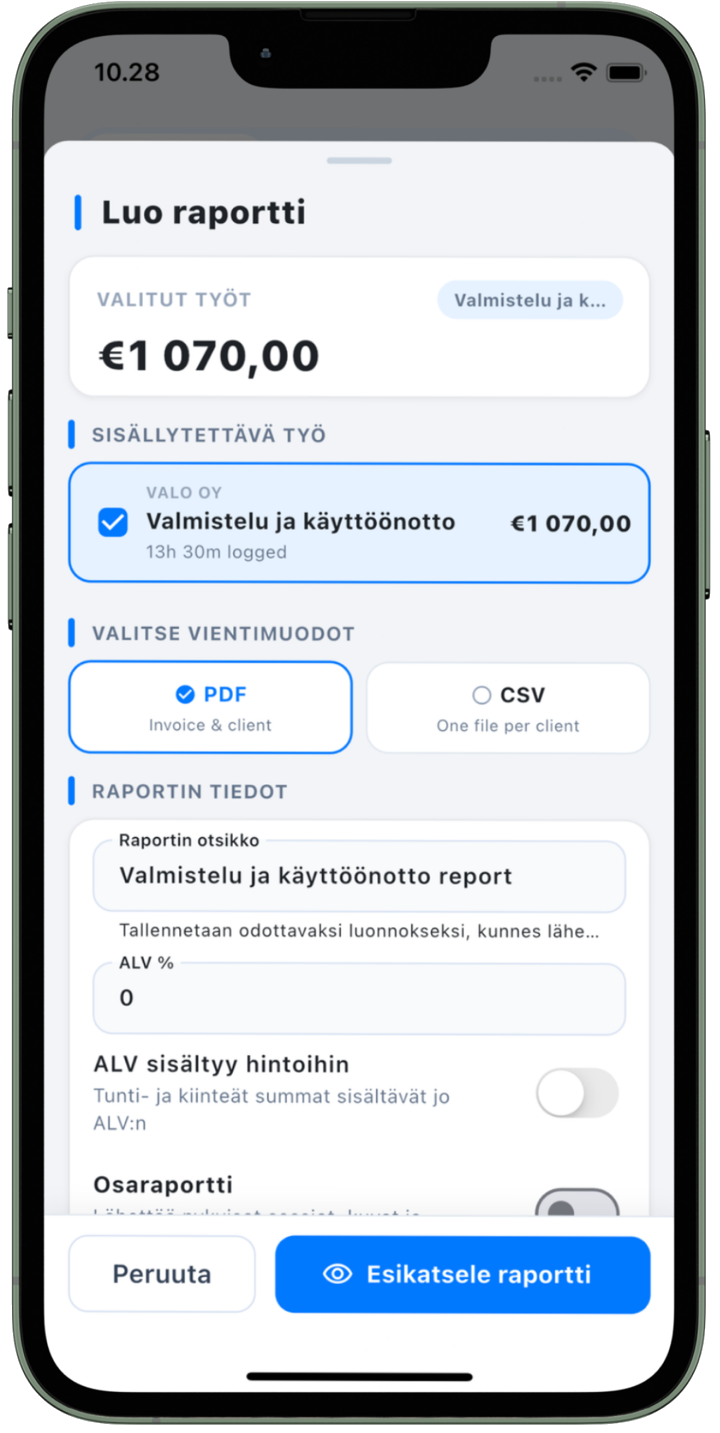 Aika Worksin työraportti